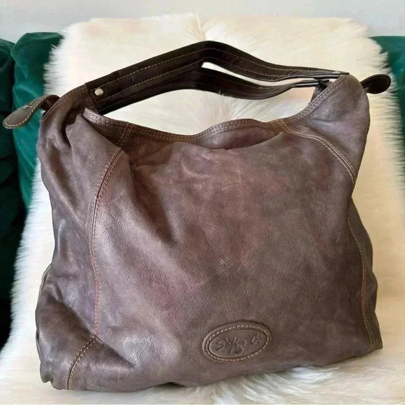 Sofia C Italy Leather Large Shoulder Bag - Picture 3 of 14